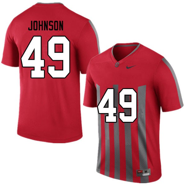 Ohio State Buckeyes #49 Xavier Johnson Men Stitched Jersey Throwback OSU76529